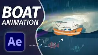 How to create Boat  Animation in After Effects | Sea Wave Animation in After Effects | EZEdit