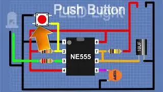 555 timer projects🐇led|Push Button On Off Switch Circuit🐇battery🐇dc motor circuit diagram