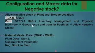 06.14) Negative Stock Configuration and Handling in SAP MM. ECC / S4 HANA 