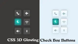 CSS 3D Glowing Check Box Clickable Button | 3D Check Box Button only CSS | CSS Check Box Button