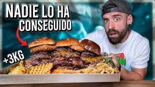 ESTA HAMBURGUESA de +3KG NADIE HA PODIDO TERMINARLA HASTA HOY 🍔 **ASÍ REACCIONAN al CONSEGUIRLO**