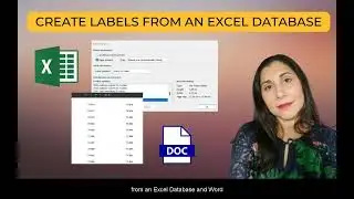 Create Labels with Word Mail Merge for an Excel Database