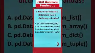 Part 5 - Pandas MCQ Questions | Data Science MCQ Questions | Interview Questions | Python Library