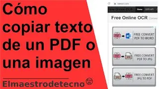 Cómo copiar texto de un PDF o imagen en un documento.- Usar un OCR.- Convertir PDF a Word