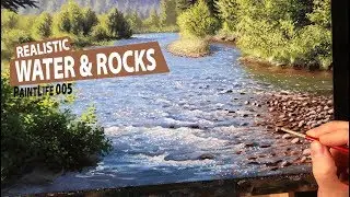 How to Paint Water and Rocks