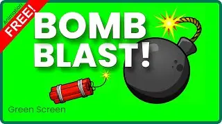 ✅ 1 Sec CARTOON BOMB Green Screen 💥 3 Animated Bomb Exploding Video Effects SOUND (DYNAMITE PLUNGER)