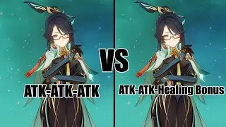 Xianyun ATK VS Healing Bonus Artifacts - Xianyun Heal potential - Genshin impact