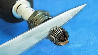 KNIFE like a Razor in two minutes! Few people know this function of the spark plug!