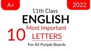 1st year English important letters 2022 | 1st year English guess paper 2022