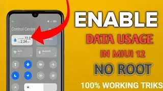 MIUI 12 Enable Daily Data Usage || how to Enable data usage in Control Center ?
