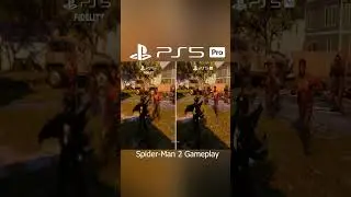 Spider-Man 2 PS5 Pro Gameplay Comparison #shorts #ps5pro