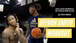 Deivon 'Sneak' Smith works out in Georgia Tech arena with Coach Rob Allen