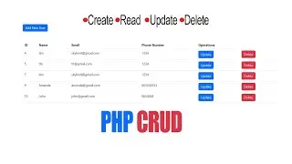 PHP CRUD | Create, Read, Update, Delete