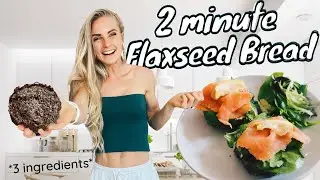 2 min Healthy Flaxseed Bread Recipe *only 3 ingredients*