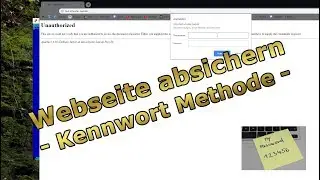 Webseiten absichern - Passwort Methode (htaccess, htpasswd)