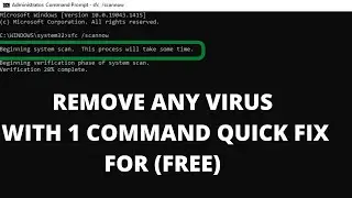 How to remove virus from windows 10 using cmd