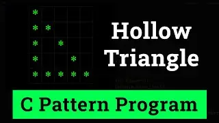 C Program to Display Hollow Right Angle Triangle Star Pattern and Numbers