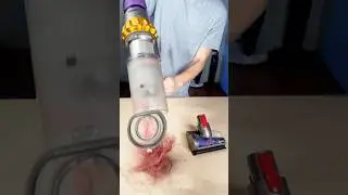 Can You Empty a Dyson V15 Detect Without Getting Your Fingers Dirty? #shortsvideo #experiments