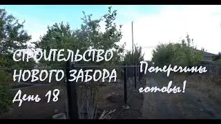 СТРОИТЕЛЬСТВО НОВОГО ЗАБОРА День 18 ГОРИЗОНТАЛЬНЫЕ ПОПЕРЕЧИНЫ ЗАБОРА ГОТОВЫ!_30.07.2024