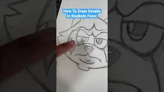 How To Draw Rocket Raccoon (For Beginners)😍 | Easy!  #guardiansofthegalaxy #rocketraccoon #shorts