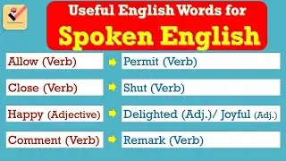 Synonyms | Noun | Verb | Adjective | Adverb | Preposition | Phrasal Verb | 130+ Important Words