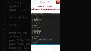 Draw Windows Logo 🔥🔥 using Python | Practically | Python for Beginners