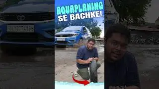 Aquaplaning से बचके रहना 💦#shorts #aquaplaning #safety #monsoon #rain #informative #hindi #cars24