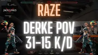 FNATIC Derke POV Raze on Split 31-15 K/D (VALORANT Pro POV)