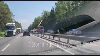 Под Обнинском спустя неделю после аварии из кювета вытаскивают фуру