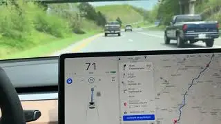 Tesla Autopilot | Navigate on Autopilot Continuous Highway Drive in Model 3