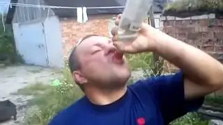 Выпил бутылку ВОДКИ 0,5 и шлефанул пивком! Ух красота!!