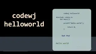 C Programming Tutorial - 1 - hello world | codewj