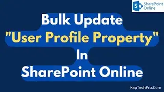 Update User Profile Property Using Powershell | SharePoint Online