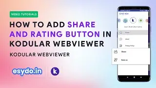 How to add Share and Rating Button in Your Kodular Webviewer App ||  Webviewer Tutorial Part 9