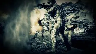 Video Background Stock Footage Free ( War. Military intro in layers. Military video screensaver )