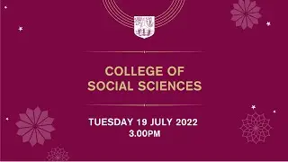 Summer Congregation J23: Tuesday 19th July 2022 3pm