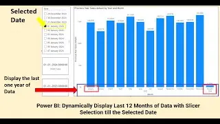 Power BI: Dynamically Display Last 12 Months of Data with Slicer Selection till the Selected Date