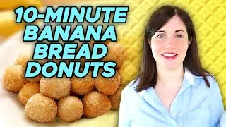 10-Minute Banana Bread Donuts Challenge feat. @emmasgoodies | Pop Kitchen