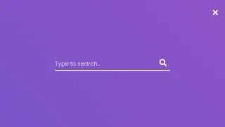 Full Screen Search Bar Animation using HTML CSS & jQuery