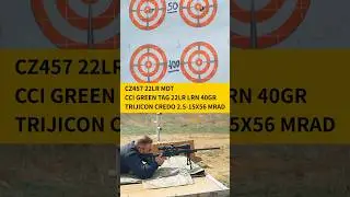 CZ457 22LR MDT та купність на 100 метрів