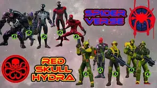 WAR TIME!!! | Spider Verse VS Red Skull Hydra | Alliance War Compilation | MSF Marvel Strike Force