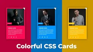 Responsive Colorful Profile Card Using HTML and CSS | CSS Cards