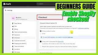 How to enable checkout on shopify | Full Guide