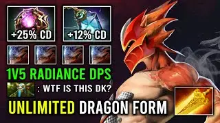 WTF 1v5 Unlimited Dragon Form OC + Spell Prism 1 Man Army Radiance Dragon Knight Dota 2