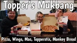 Topper's Mukbang | Pizza, Topperstix, BBQ Chicken Wings, Tater Tot Mac & Cheese, Monkey Bread