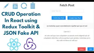 Perform CRUD Operation with Redux Toolkit using JSON Fake Server API in React