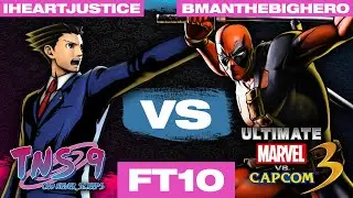 TNS 9 UMvC3 Exhibition FT10 - iHeartJustice vs. BManTheBigHero - Marvel Offline