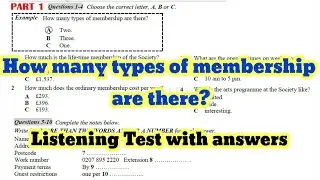 How many types of membership are there? (IELTS LISTENING TEST)