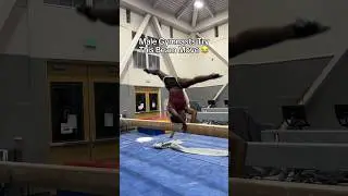 I can’t believe he got it last try 😂 #gymnastics #gymnast #beam #fails #sports #olympics #fail