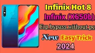 Infinix HOT 8 (X650b) FRP LOCK GOOGLE ACCOUNT BYPASS (Without PC) New Method 2024